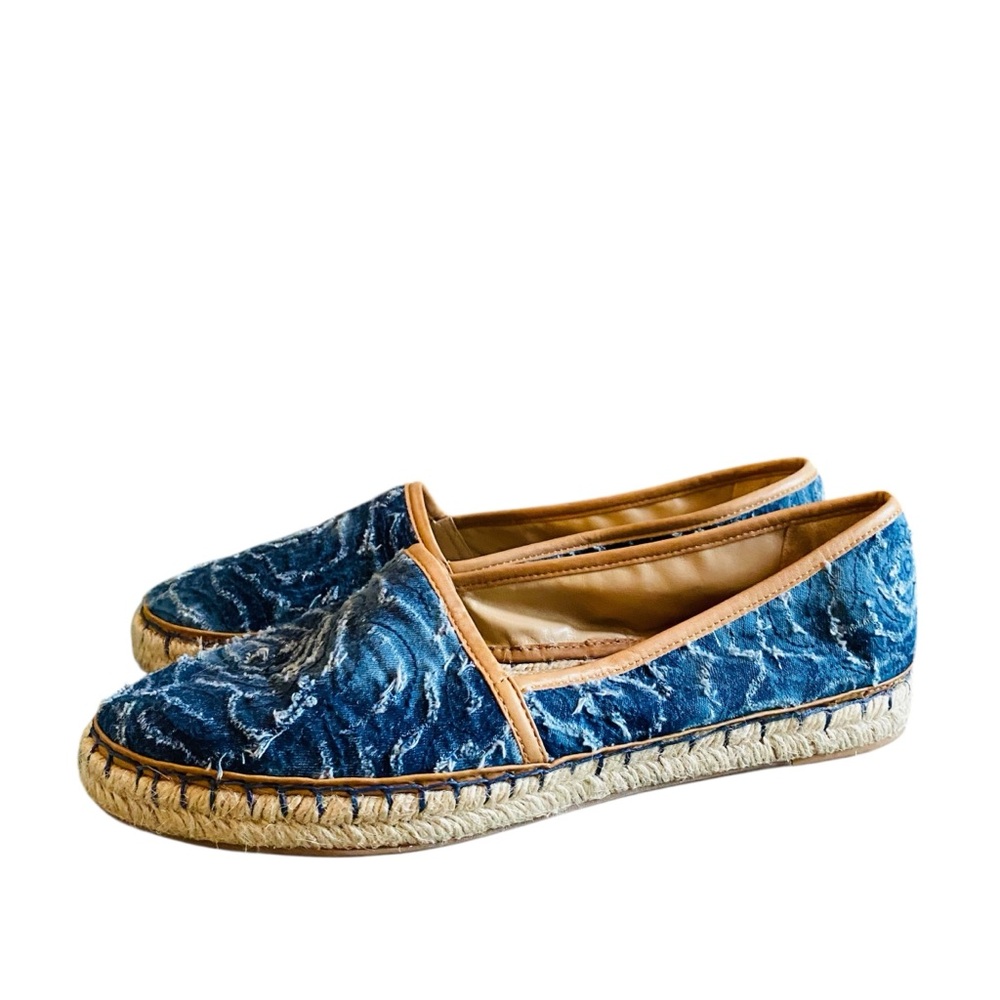 JOHNSTON & MURPHY Jaden Espadrille Italian Floral Cork Blue - Picture 5 of 14